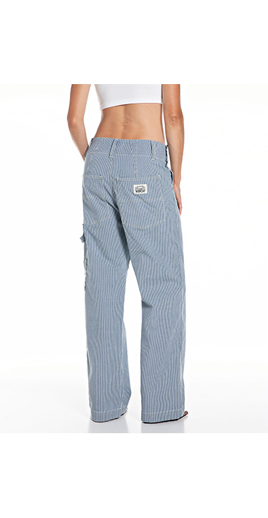 コードレーンストライプワークワイドパンツ｜REPLAY リプレイ公式通販